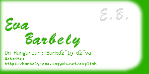 eva barbely business card